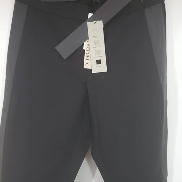 Banana republic black gray striped Devon pants - Picture 2 of 5